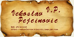 Vekoslav Pejčinović vizit kartica